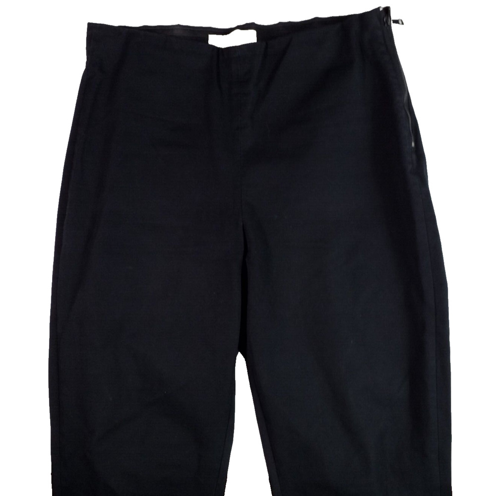 Everlane Black Skinny Pants | Side Zip Stretch Cotton Blend Size 4